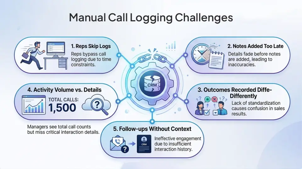Manual Call Logging Challenges