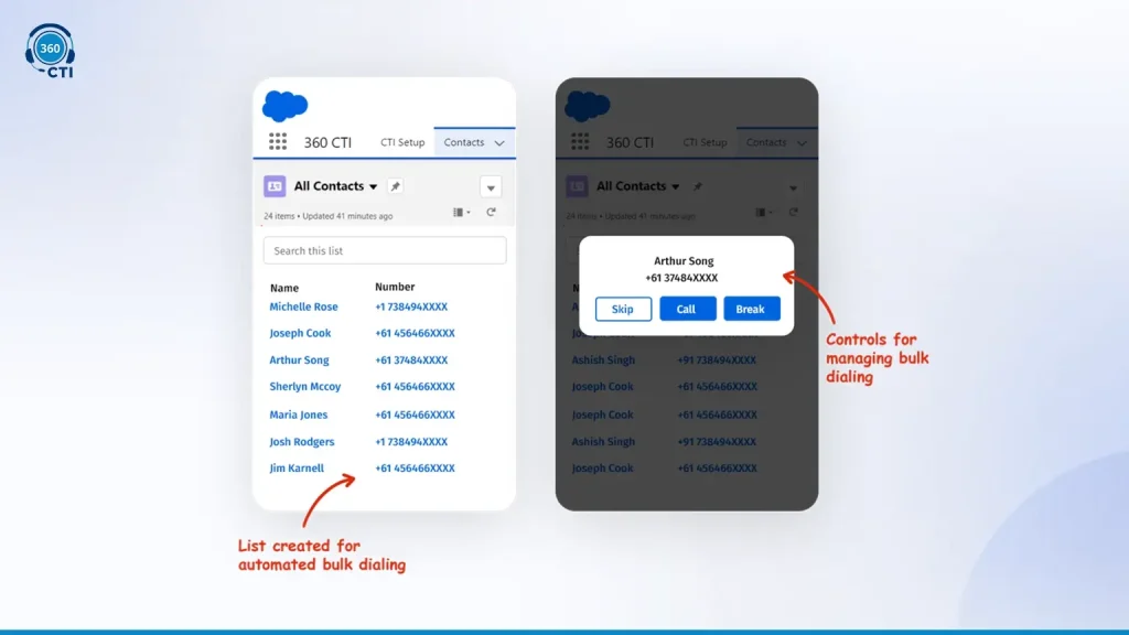 How 360 CTI's Power Dialer Works Natively Inside Salesforce