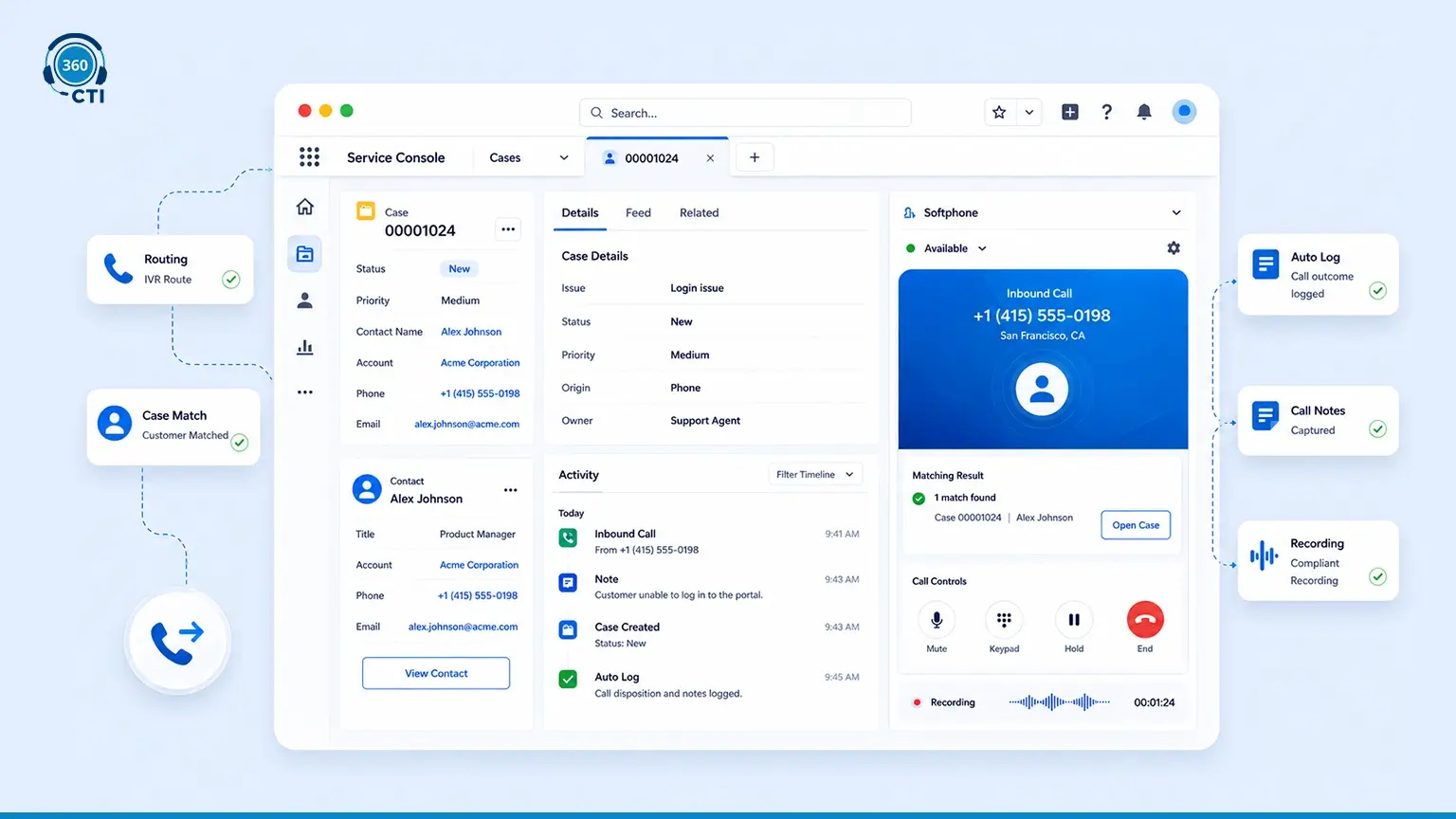 Salesforce Service Cloud CTI Integration