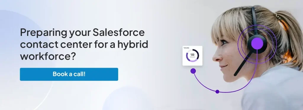 Preparing your Salesforce contact center for a hybrid workforce? Book a call!